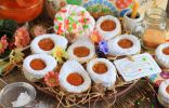 Творожное печенье «Пасхальные яйца» с абрикосовым джемом