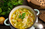 Вегетарианский суп с домашней пастой папарделле
