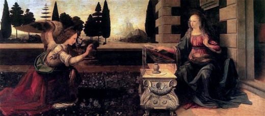 Леонардо да Винчи «Благовещение» 1473-1475гг