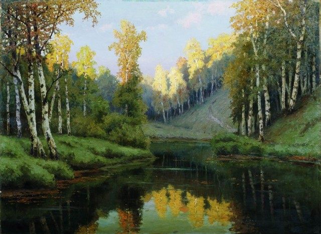 Волков Ефим. Лесное озеро. (1910)