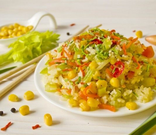 Рис по-пекински с овощами – постный рецепт