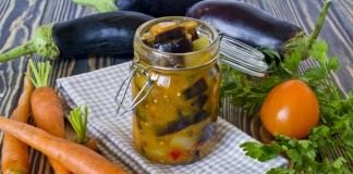 Баклажаны с морковкой — овощной салат на зиму