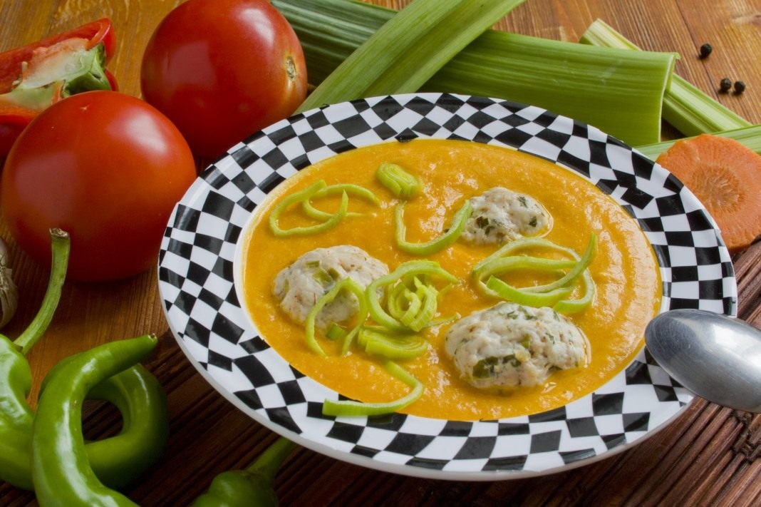 Приготовление овощного супа пюре: