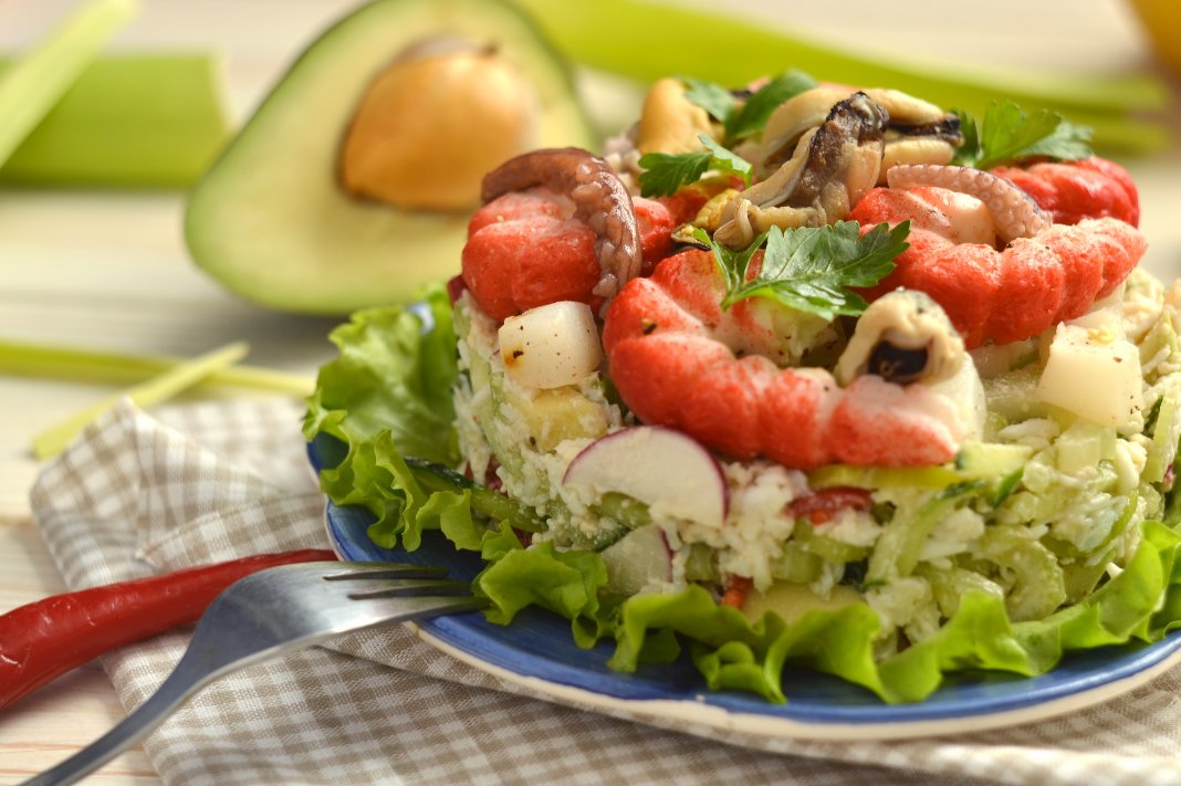 Рецепты салатов с авокадо пп с калорийностью