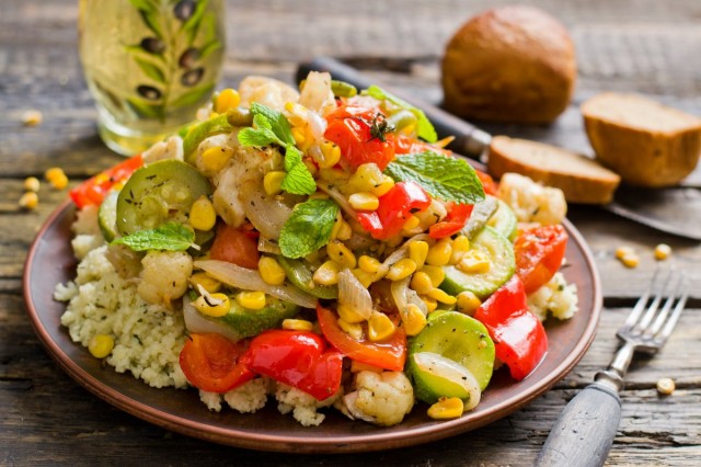 Запечённые овощи с кускусом по-мароккански Запечённые овощи с кускусом по-мароккански