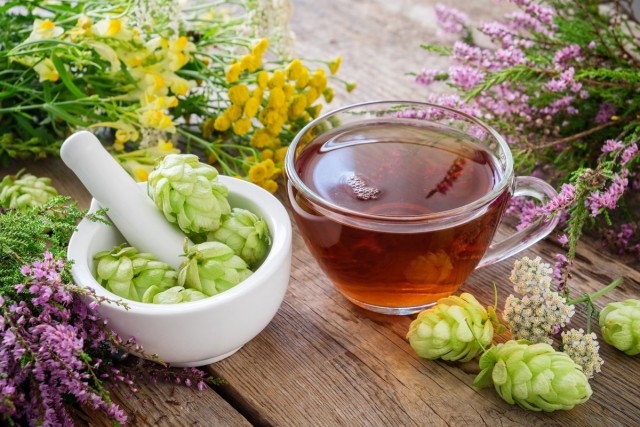 Травяные чаи с хмелем помогают бороться с бессонницей, снять напряжение и усталость