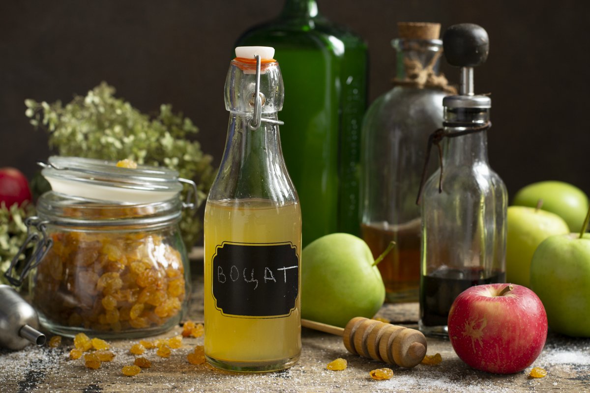 Домашний яблочный уксус, пошаговый рецепт на ккал, фото, ингредиенты - Елена Ковач (kovachev)