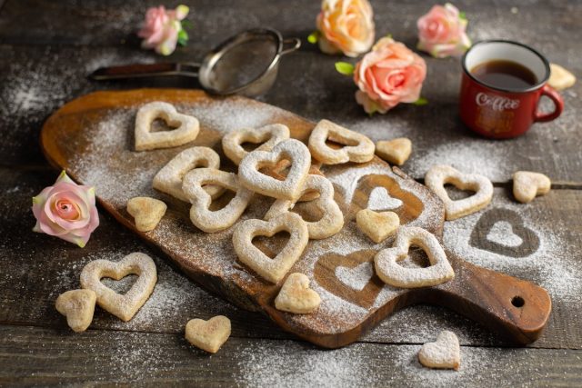 Вкусное имбирное печенье-валентинки ко Дню влюблённых