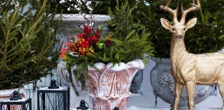 Идеи новогодних украшений для сада и участка — фото