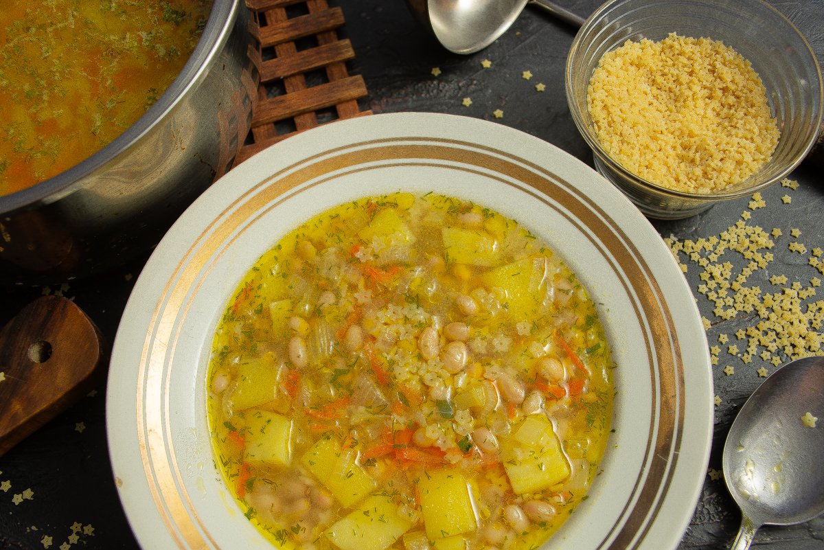 Приготовление супа: