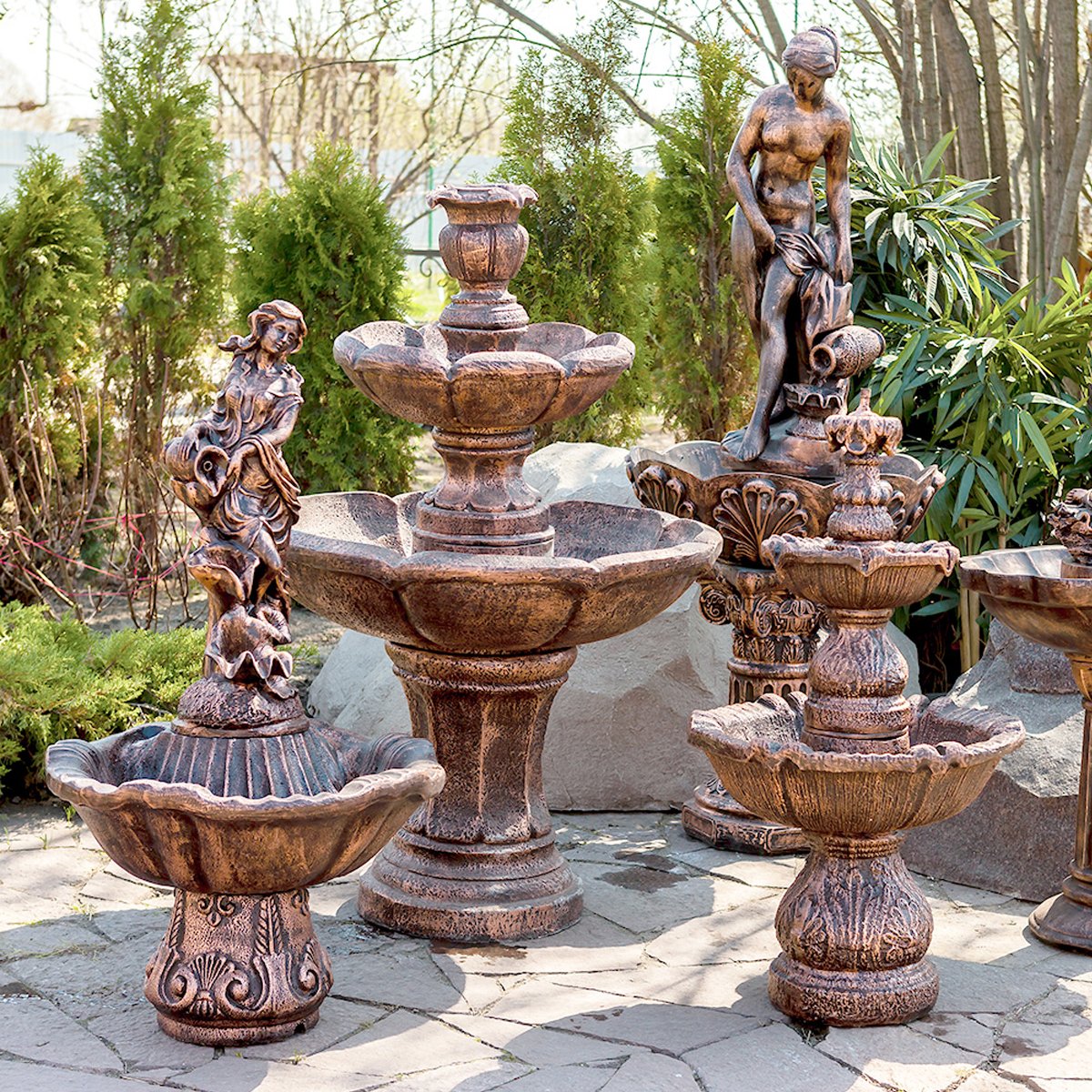 дизайн садового участка с фонтаном | Дзен