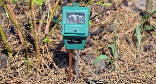 Измерение кислотности почвы