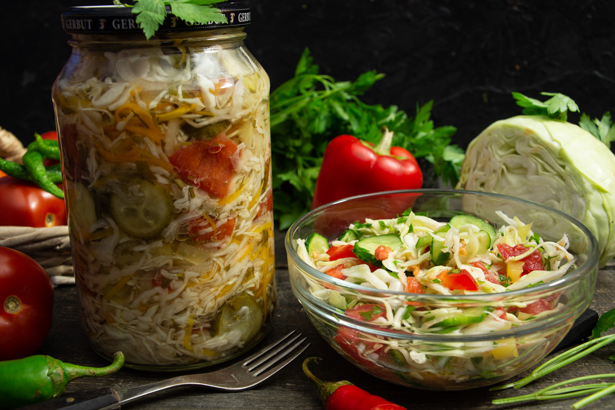 Овощной салат с рисом на зиму - пошаговый рецепт с фото