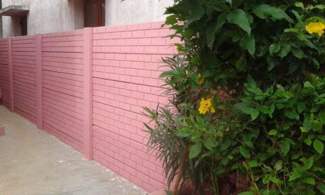 Brick fence in a nice pink shade