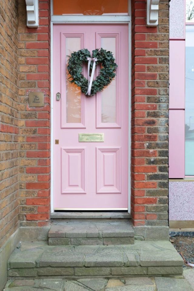 Repainted pink door 