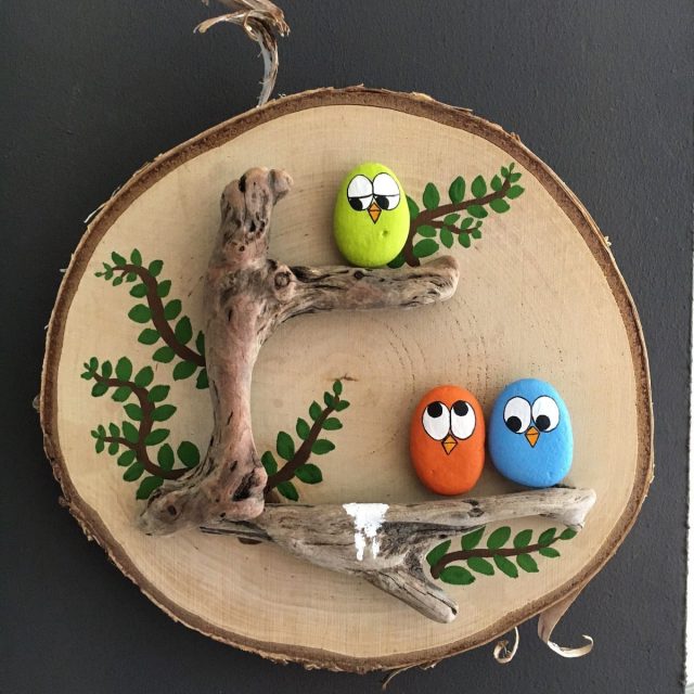 Простая композиция своими руками: птички на дереве