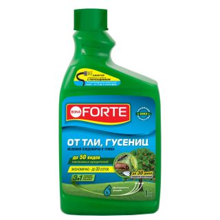 Средство Bona Forte от тли, гусениц и других насекомых поможет справиться с же спрятавшимися вредителями