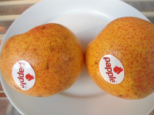 «Пэппл» ('Papple') тоже нередко продаётся под видом грушево-яблочного гибрида, но это сорт груши новозеландского происхождения