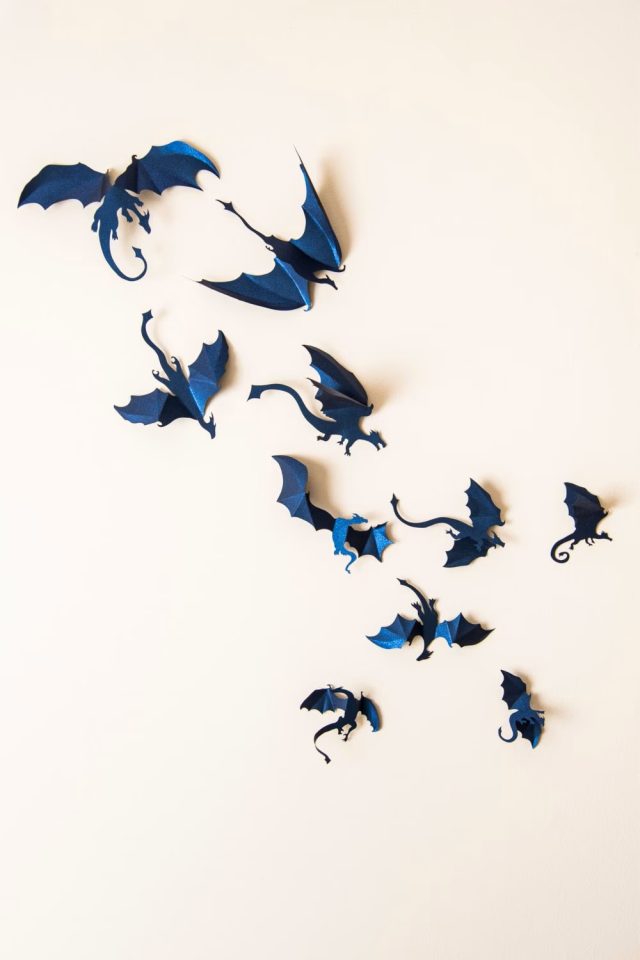Готические драконы для декора стен в детской комнате