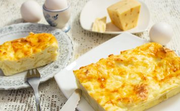 Запеканка с сыром и лавашем