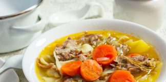 Бабушкин суп с мясом и макаронами