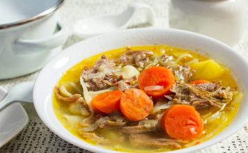Бабушкин суп с мясом и макаронами