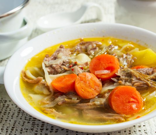 Бабушкин суп с мясом и макаронами