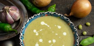 Сливочный овощной суп на курином бульоне