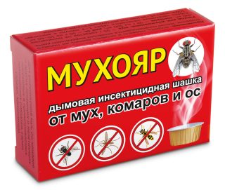 Необязательно рисковать, чтобы избавиться от опасного соседства. Дымовая шашка «Мухояр» позволяет уничтожить осиное гнездо в любом помещении практически без вашего участия. Необязательно рисковать, чтобы избавиться от опасного соседства. Дымовая шашка «Мухояр» позволяет уничтожить осиное гнездо в любом помещении практически без вашего участия.